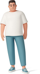 Obraz premium plump man standing