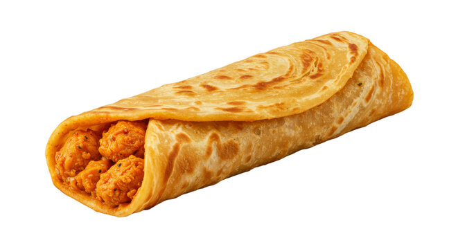 A delicious Indianstyle paratha kati roll