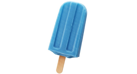 Cool blue ice pop on stick