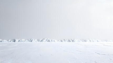 Snowy landscape pure white background nature scene frozen environment minimalist viewpoint