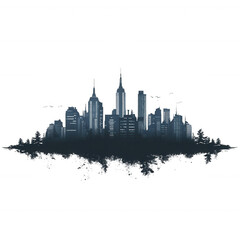 Obraz premium Amber glass spray bottle for cleaning products and essential oils usage on transparent background