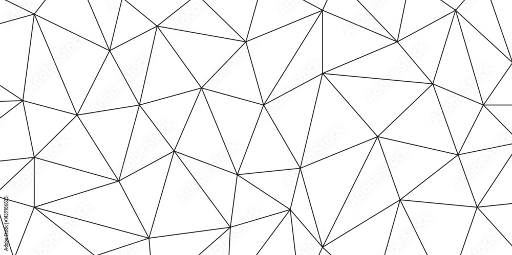 Poster Abstract low poly geometric triangle grid background. Mockup isolated on white background. Retro of geometric shapes. Stock vector technology graphic web design wallpaper template, vector illustration
