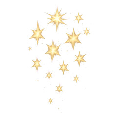 golden stars on white background