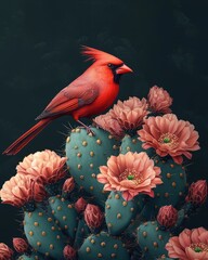 Digital art bird illustration.