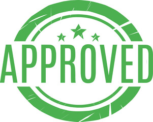 green approved sign icon illustration