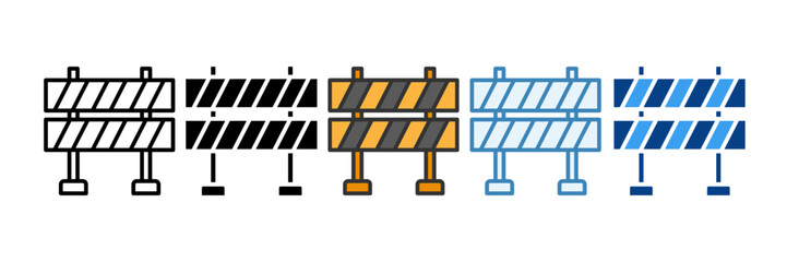 Barrier  Icon Set Multiple Style Collection