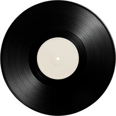 Realistic Vinyl Record Isolated on Transparent Background