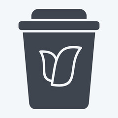 Icon Carbon Capture. related to Save the World symbol. glyph style. editable