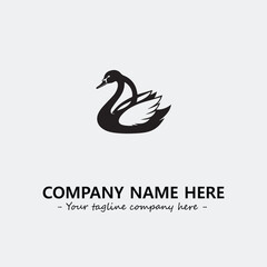 Obraz premium Swan Silhouette Logo Company Design Illustration Vector Graphic Image
