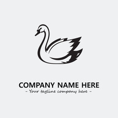 Flower illustration black and white for logo company vector image