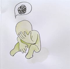 vector illustration of depression