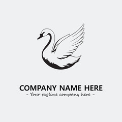 Flower illustration black and white for logo company vector image