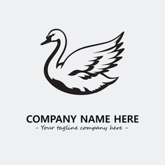 Flower illustration black and white for logo company vector image