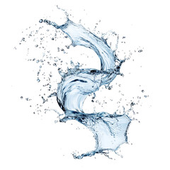 Beautiful twisted water splash isolated on transparent background capturing dynamic movement, Twisted water splash isolated