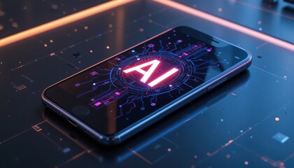mobile phone in the form of heart Artificial Intelligence