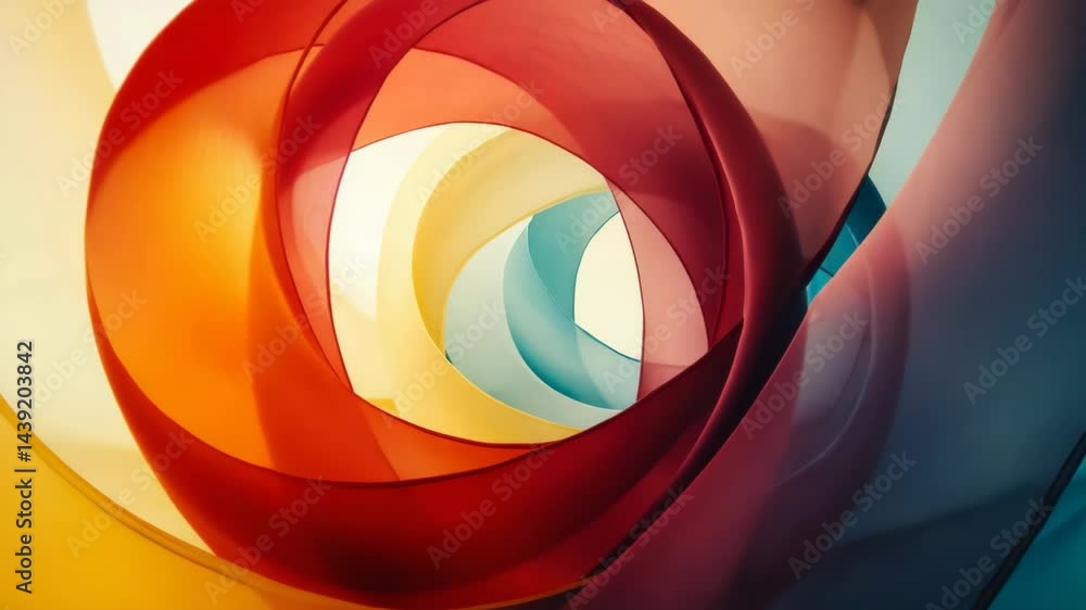 Poster vibrant colorful abstract design featuring unique shapes and patterns for artistic expression and in