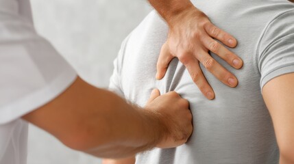 Massage therapy session focuses on back pain relief in a clinical setting