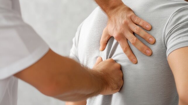 Massage therapy session focuses on back pain relief in a clinical setting