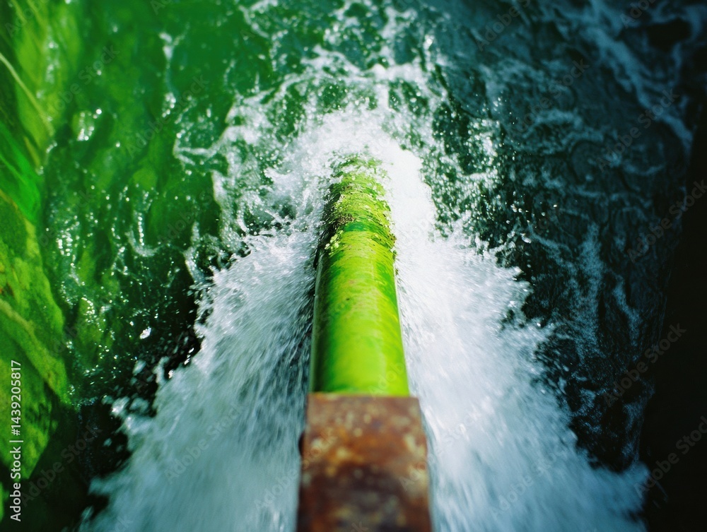 Poster Eco-Driven Water Management Dynamic Hydraulic Flow Visualization Showcasing Sustainable Infrastructure Innovation and Environmental Engineering Dynamics