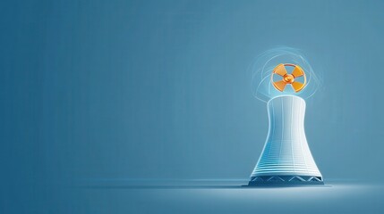 Conceptual light bulb with integrated fan symbolizing energy efficiency and future innovations in sustainable technology