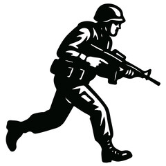 Fototapeta premium Soldier Silhouette 