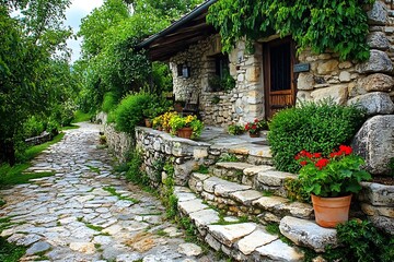old stone house