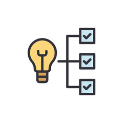 Consultant idea colored icons, minimalist vector illustration ,simple transparent graphic element .Isolated on white background