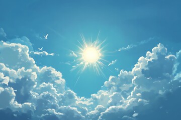 blue sky with clouds