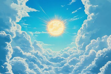 blue sky with clouds
