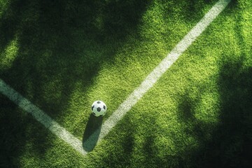 Obraz premium soccer ball on green grass