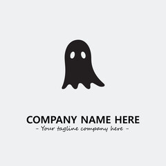 Ghost face icon illustration black and white vector image