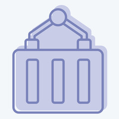 Icon Container. related to Industry symbol. two tone style. design editable