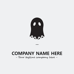 Ghost face icon illustration black and white vector image