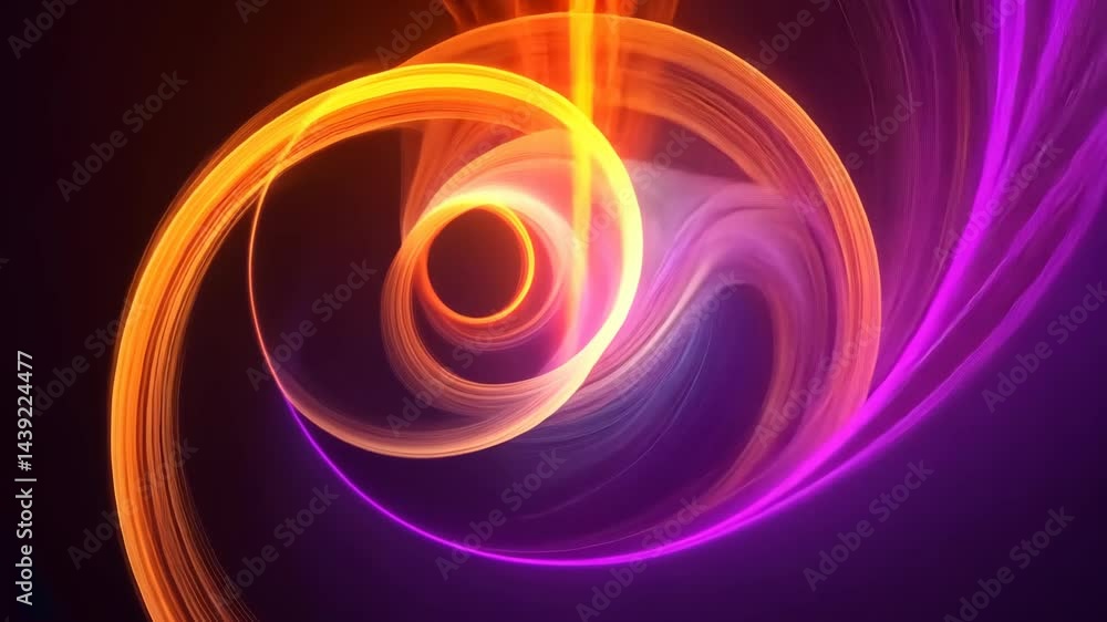 Aufkleber dynamic swirling light patterns in vivid neon colors transforming and dancing