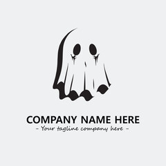 Ghost face icon illustration black and white vector image