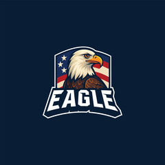 vector illustration eagle logo esport