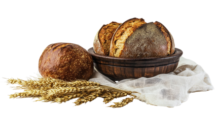 Sacramental Bread for Holy Communion - Isolated on White Background