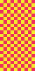 Warm Orange and Pale Yellow Checkerboard Pattern in a Symmetrical Square Grid