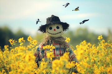 scarecrow in field