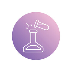 Chemical Experiment icon vector stock illustration