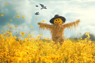 scarecrow in field