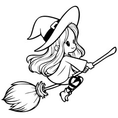 Halloween Witchs Illustration.