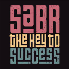 SABR The Key to Success A Motivational Retro Poster