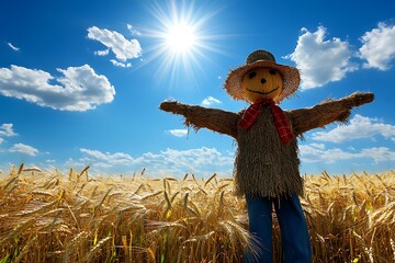 scarecrow in a field