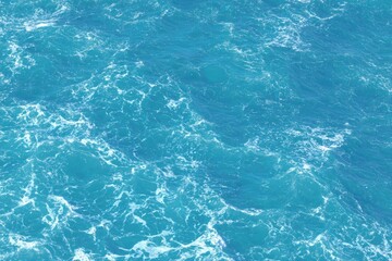 Azure Surface Patterns Reflections of Light in the Calm Turquoise Waters