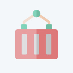 Icon Container. related to Industry symbol. flat style. design editable