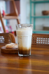 Palm sugar iced coffee, captured on April 28, 2025. A smooth blend of espresso, fresh milk, and...