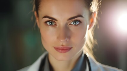 Confident doctor in white coat with stethoscope, representing trust and professionalism in healthcare