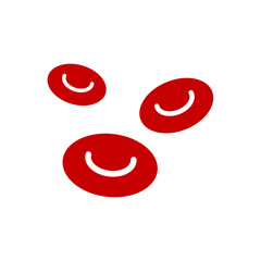 Red blood cell icon. Blood cell vector illustration.