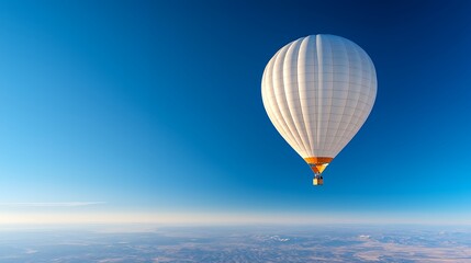 Fototapeta premium Hot Air Balloon in Blue Sky Scenic View